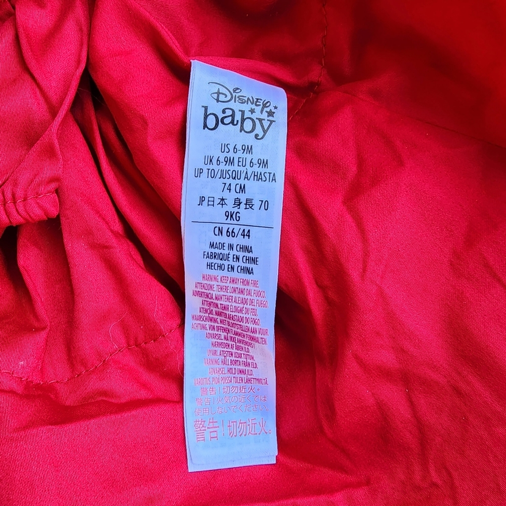 NWT  MINNIE MOUSE RED WITH GOLD EMBROIDERED  DESIGNED DRESS - SIZE 6 MONTHS - Picture 13 of 13